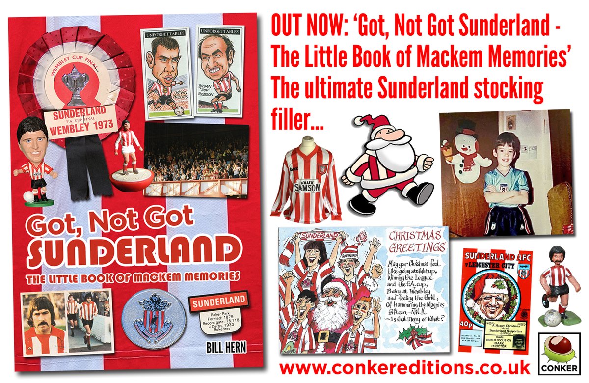 Avoid crushing disappointment on Christmas morning.
Make sure 'Got, Not Got Sunderland - The Little Book of Mackem Memories' is on your Santa list. 
conkereditions.co.uk/shop/

#safc #sunderland