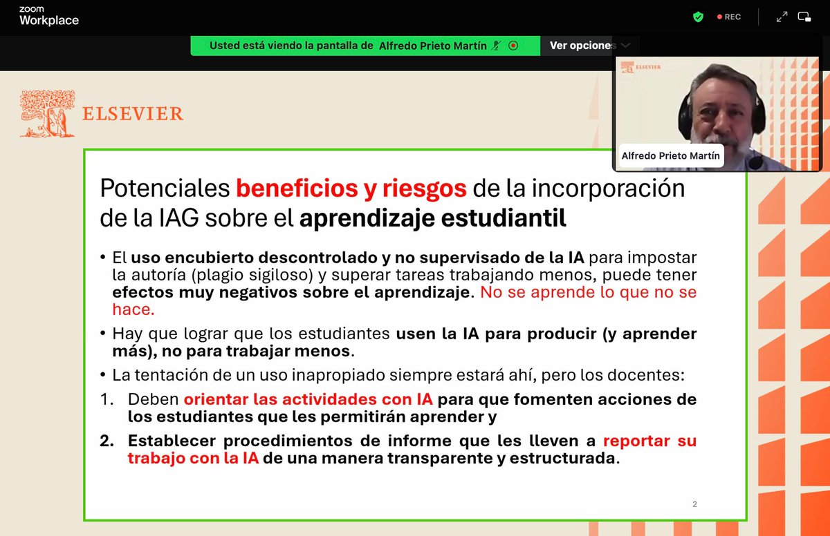 Incorporar la Inteligencia Artificial a asignaturas universitarias: alfabetización en IA, contexto para incorporar actividades de indagación, la frontera de la IA, transformación de estudiantes en centauros y cyborgs, clasificación AIAS y casos prácticos  youtu.be/0UtQbyj8PTQ?si…