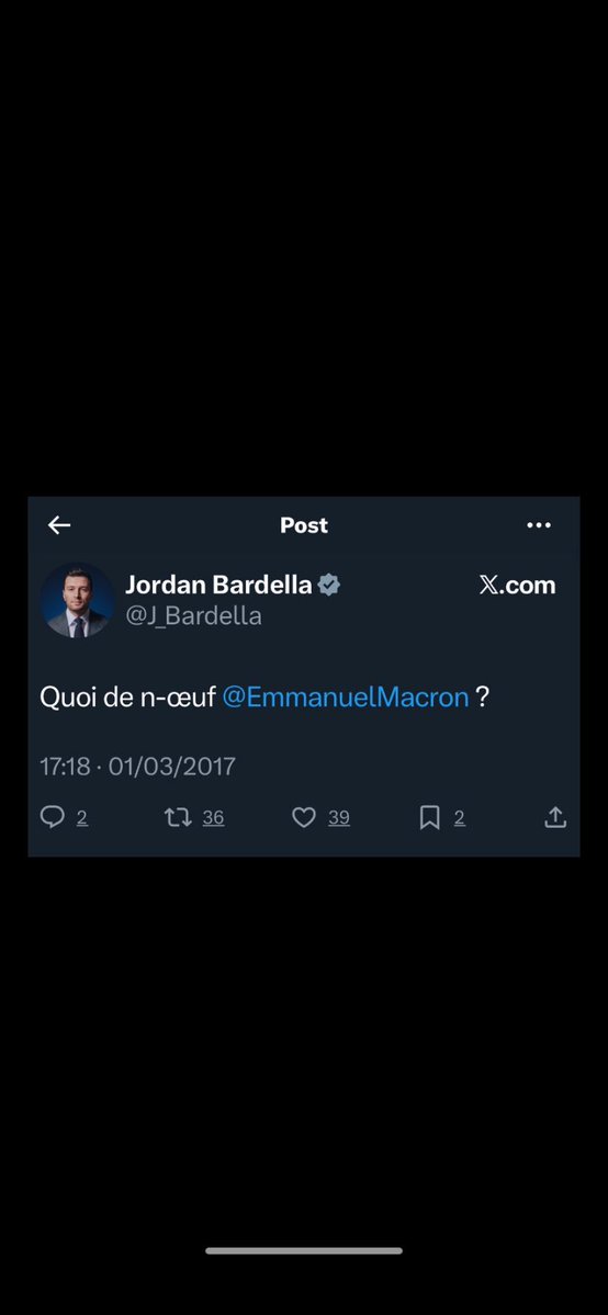 Le silence du RN face à ce tweet de leur grand blessé est étrange !! Serait il embarrassé ???