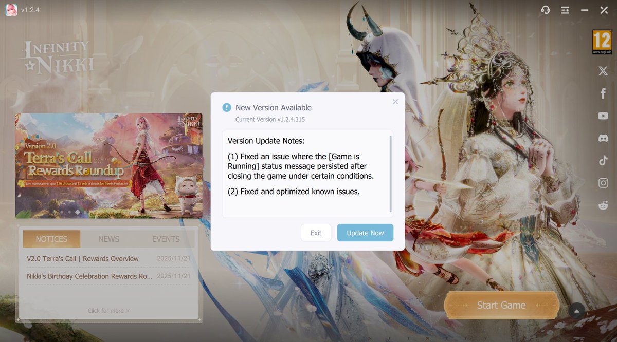 Lexiigames's tweet photo. OMG they're finally fixing the game not closing properly, it only took about 2 months

♡ InfinityNikki ♡ Terrascall ♡ https://t.co/KpddC16YPJ