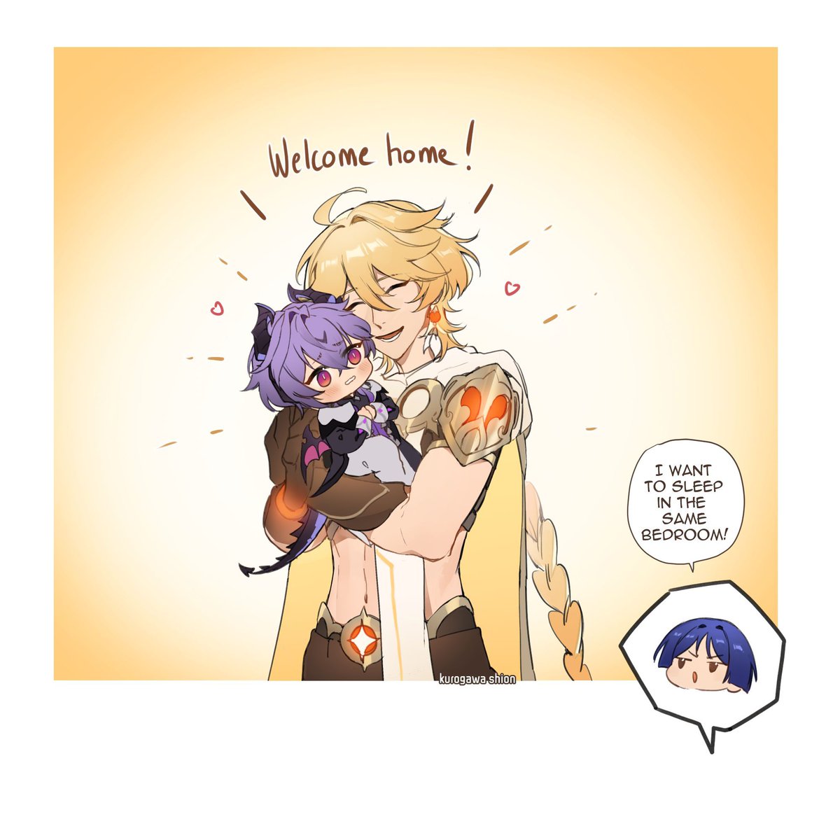 Kurogawa_Shion's tweet image. ✨ Welcome home, baby Durin! (*´∀人)

#Durin #Aether #GenshinImpact