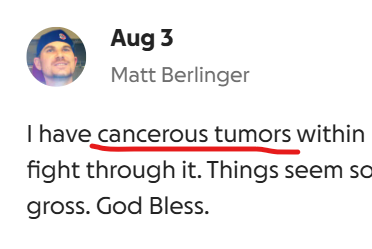 4WickCandle's tweet photo. Dear Wookie,
Maybe consider making a new post of "proof" that doesn't include a size chart for men's and women's pants.
Also, that other page says your boi has Colitis and a Hernia, NOT cancer!
Sincerely,
Anyone with common sense
#CANCERSCAMMER
#BODEGALIES https://t.co/XTp45RsB1Q