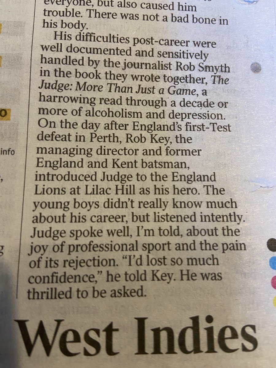 TheCaulfieldWay's tweet image. Mike Atherton, on the passing of the much revered, much loved, Robin Smith. And only last week, he’d addressed The Lions and spoke of the “joy of professional sport, and the pain of its rejection”.  As I’ve often said, athletes, the only people I know who die twice #judge