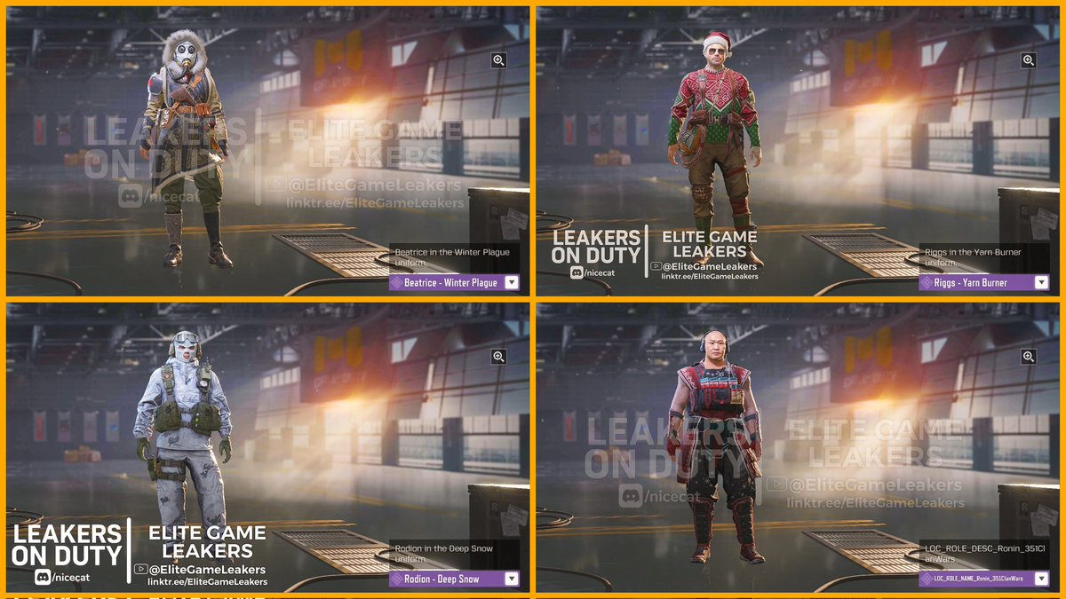 EliteGameLeaker's tweet image. Season 11 All New Characters Leaked

Note: Legendary Character for collaboration &amp;amp; Mythic character is not available currently, so gotta wait for that

(Part-1)

Follow @LeakersOnDuty &amp;amp; @EliteGameLeaker &amp;amp;  Retweet this tweet:)
 
#CoDMobile #Callofdutymobile #CoDM