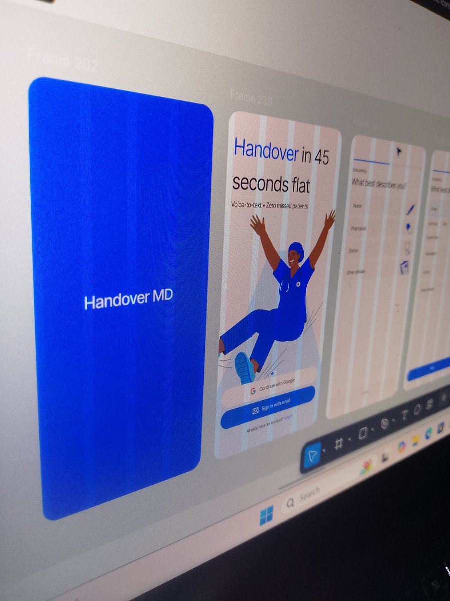 Design_Ese's tweet image. It&apos;s Day 3 and I&apos;ve started high fidelity designs for Handover MD a design concept for voice first handover app concept for clinical practitioners.
Working on more flows 😌
#UXDesign #UIDesign #uiuxdesigner #buildinpublic