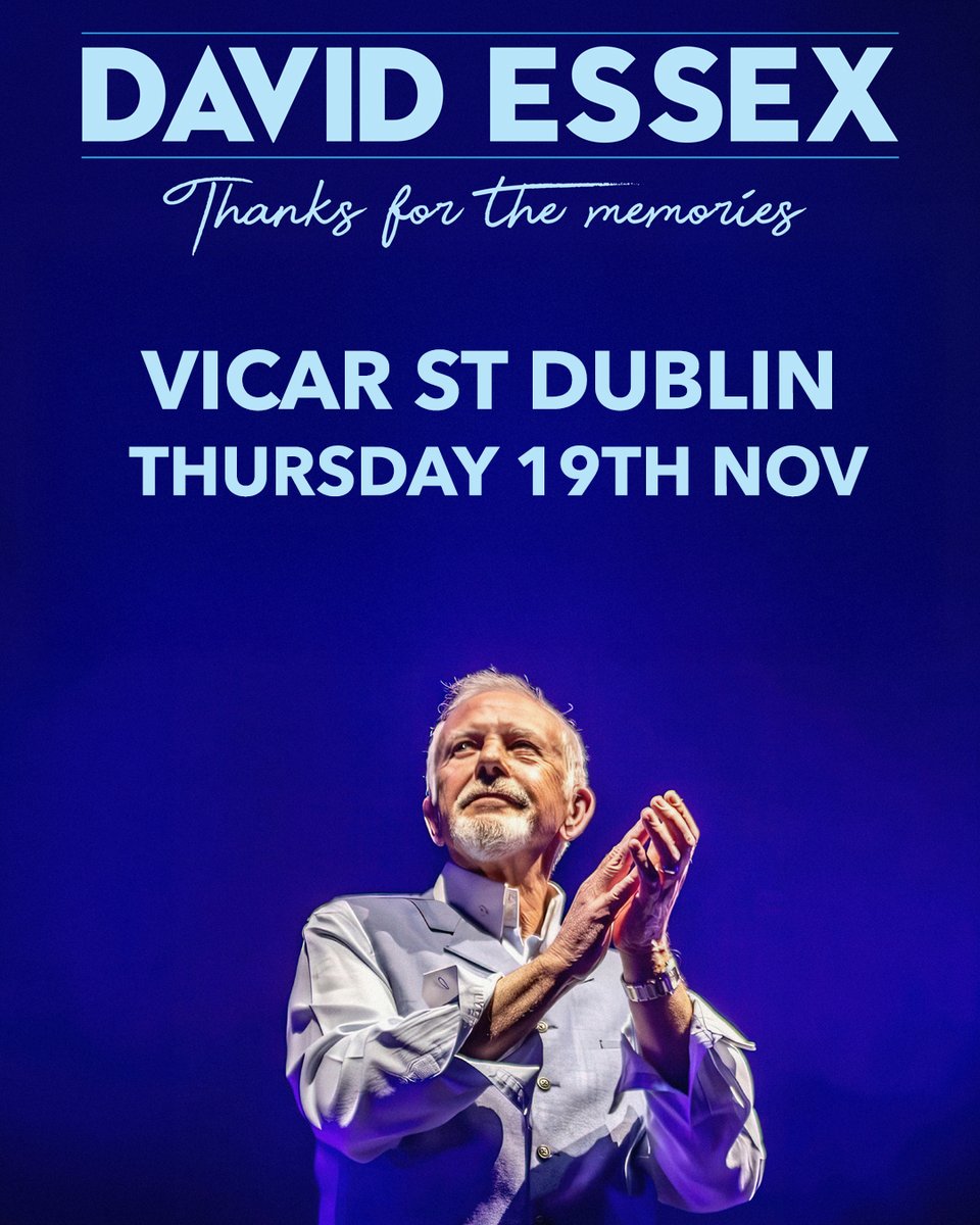 ★ ★ 𝗝𝗨𝗦𝗧 𝗔𝗡𝗡𝗢𝗨𝗡𝗖𝗘𝗗 ★ ★ 

After a remarkable career spanned over 50 years, 
<a href="/DavidEssexNews/">David Essex OBE</a> is bringing his 'Thanks For The Memories' tour to the stage on 19 November 2026! 🗣️

🎫 Tickets on sale This Friday at 10AM