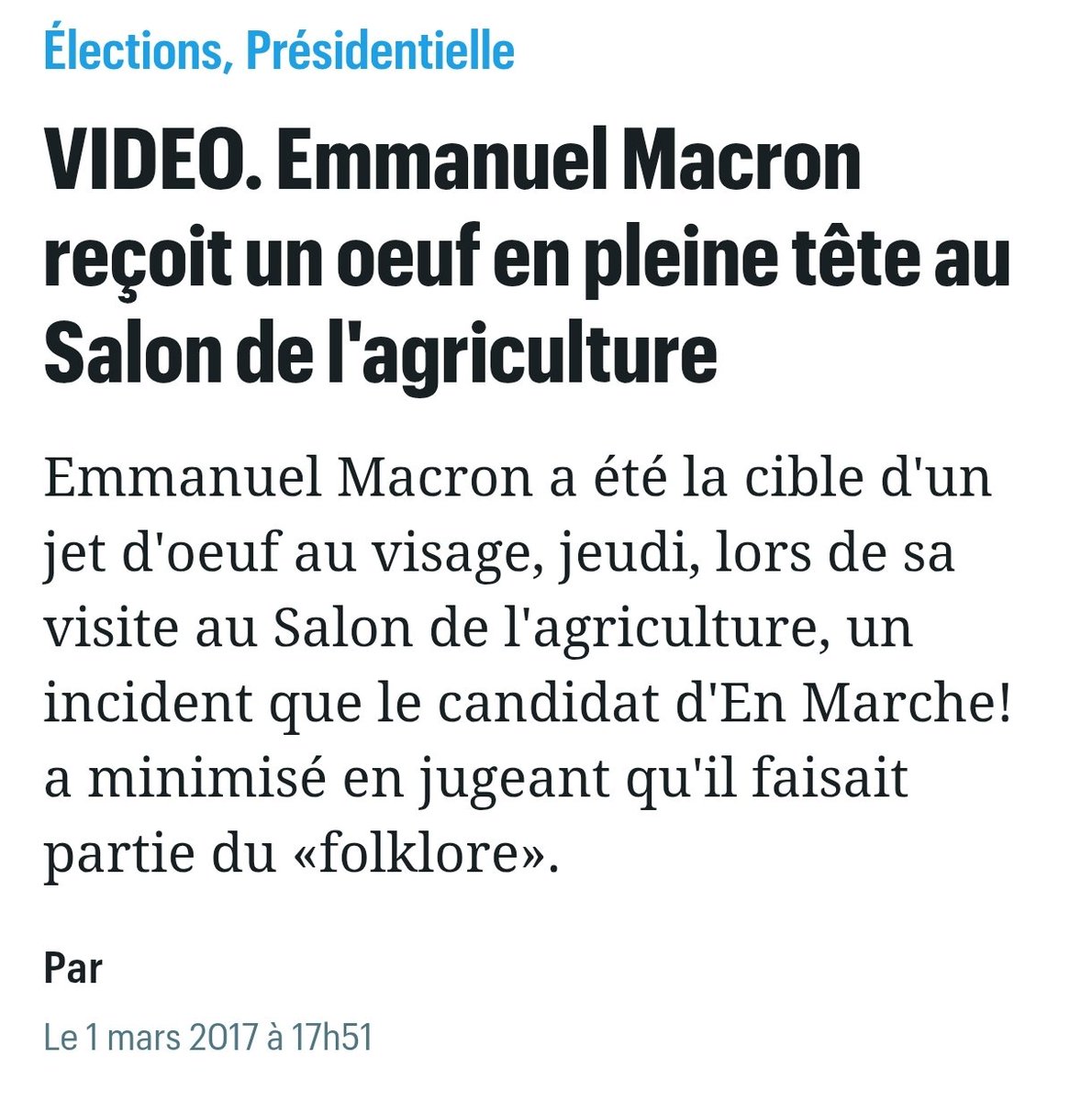 Le Jordan Bardella qui rigolait quand Macron s'est pris un œuf sur la tête, c'est le même que celui qui porte plainte après s'en être pris un sur la sienne ?