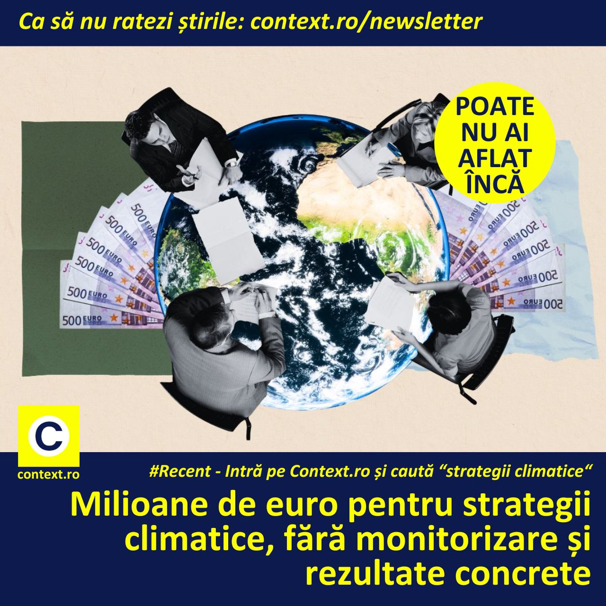 #RECENT 🟡 România a cheltuit peste 7,4 milioane de euro pe strategii climatice și instrumente „inovatoare” care ar trebui să ne protejeze de fenomenele extreme, dar care nu sunt operaționale. Olanda și-a creat strategia de adaptare cu 100.000 de euro. context.ro/milioane-de-eu…