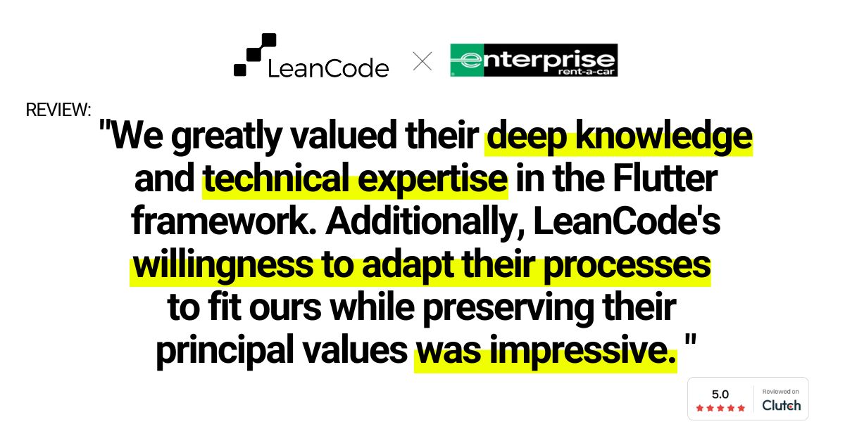 LeanCodePl's tweet image. Another highlight from our work with Enterprise Switzerland 🚀

Building two apps in just a few months for @Enterprise  Switzerland was an exciting challenge – but what truly makes projects meaningful is the trust we build along the way. ✨Today, we’re sharing a quote from their…