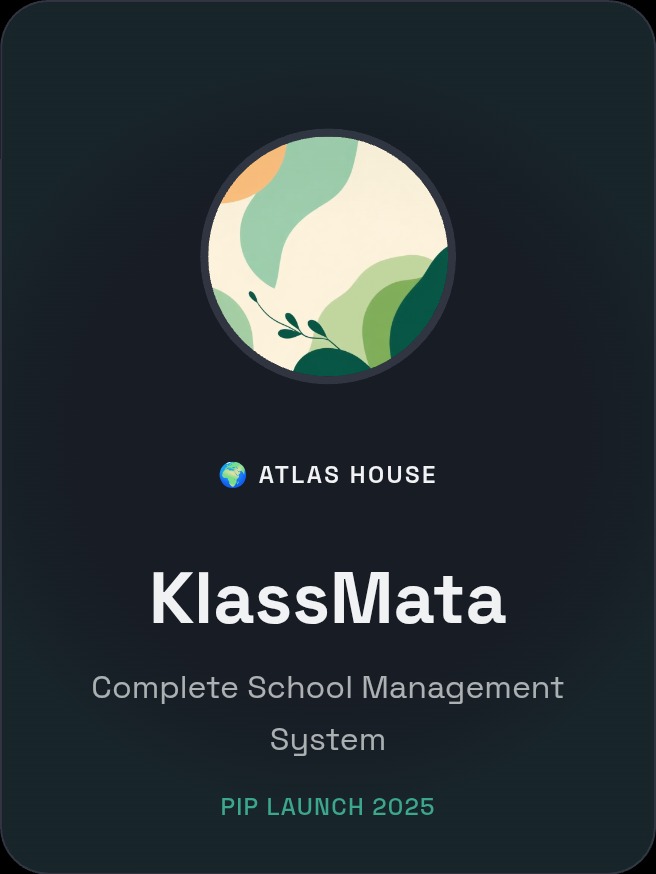 AjibadeTos85323's tweet image. Introducing KlassMata, a clear and practical school management system from Atlas House. Built to support smoother learning and better organisation. PIP launch set for 2025.
#pip4 #buildweek #programmify