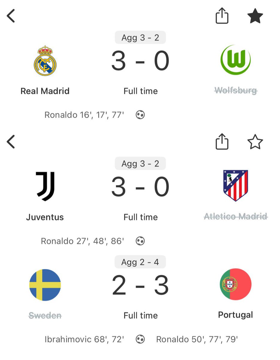 7xCRonaldo's tweet image. Show me a picture of Messi carrying 3 different teams like this.