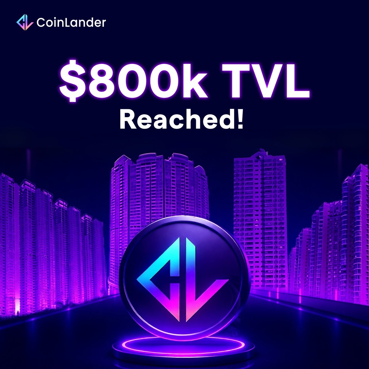 BREAKING: CoinLander Hits $800,000 TVL🚀

This number represents a community choosing stability. It represents a shift from speculative volatility to real-world, mortgage-backed yield.

Thank you for the trust. This is just the beginning.

👉 Join the movement: