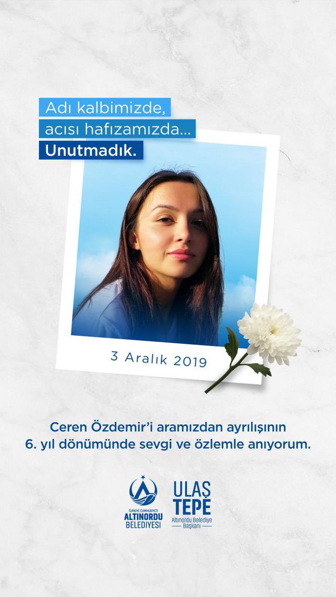 Yaşamdan koparılışının 6. yıl dönümünde sevgili kardeşim Ceren Özdemir’i rahmet ve duayla anıyorum. 

Seni asla unutmadık, unutmayacağız güzel kardeşim. Kadınların özgürce yaşadığı bir toplum için mücadelemiz sürecek. Ruhun şad, mekanın cennet olsun.