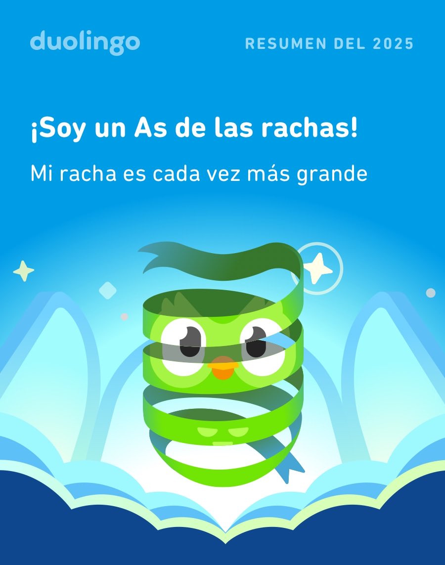 IlseARD's tweet photo. ¡Miren cuánto aprendí en Duolingo este 2025! ¿Qué tal ustedes?  #Duolingo365 https://t.co/FDHrmAzJPo