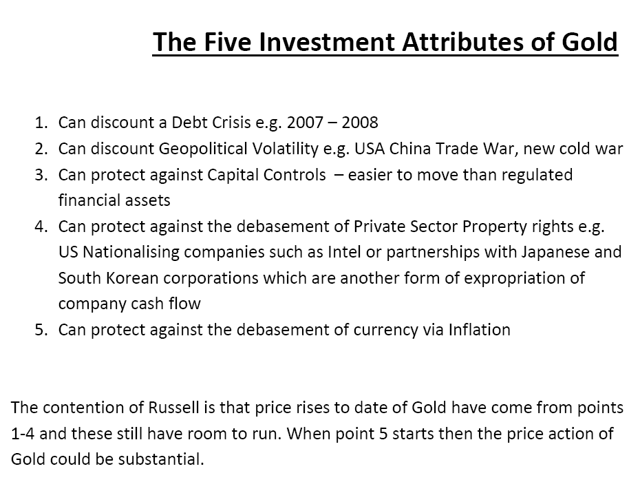 UAgdavec01's tweet image. Summary of key $gold attributes accoring to #russellnapier