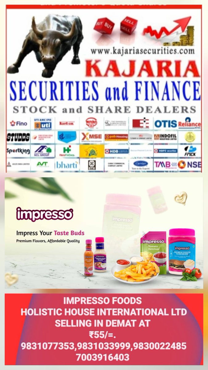 delistedshares's tweet photo. #impressofood #impresso ##holistichouseinternational https://t.co/aiWNMrfobO