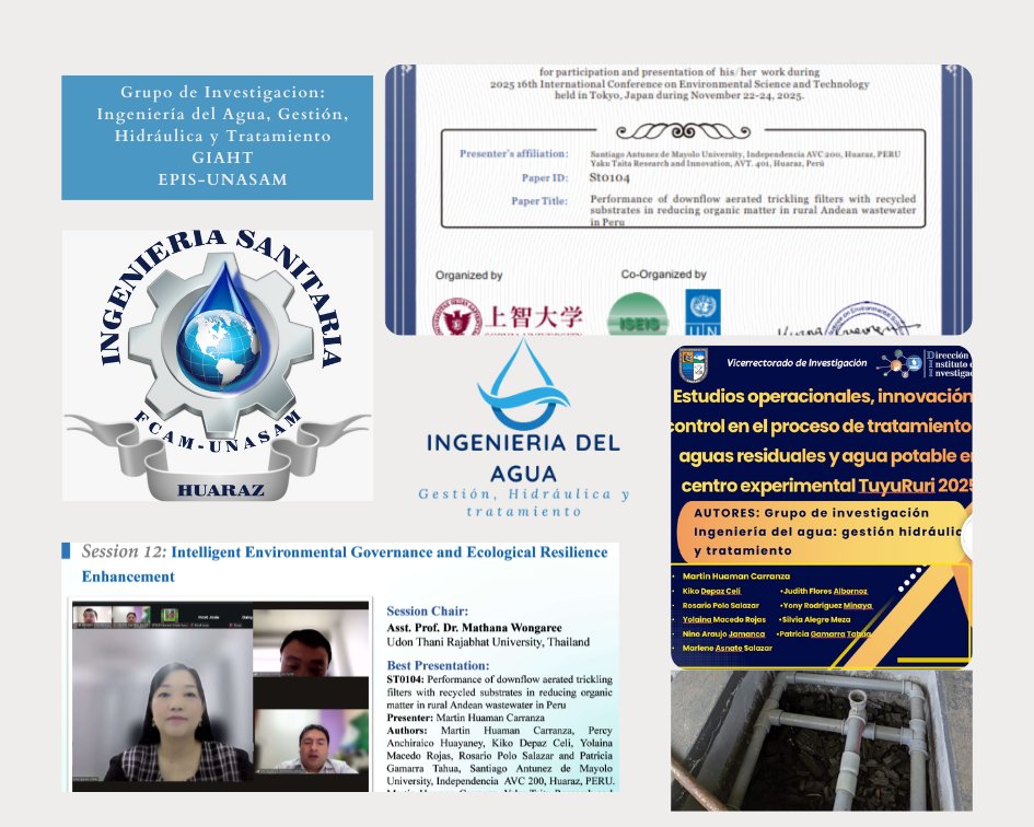 yakutaita's tweet photo. GIATH in Japan! Our research team from Huaraz presented advancements in wastewater treatment at Sophia University, led by @marth87, winner of the Best Presentation award on November 24th. Congratulations to the GIATH team for representing Peruvian research! https://t.co/tB68tLR1Ko