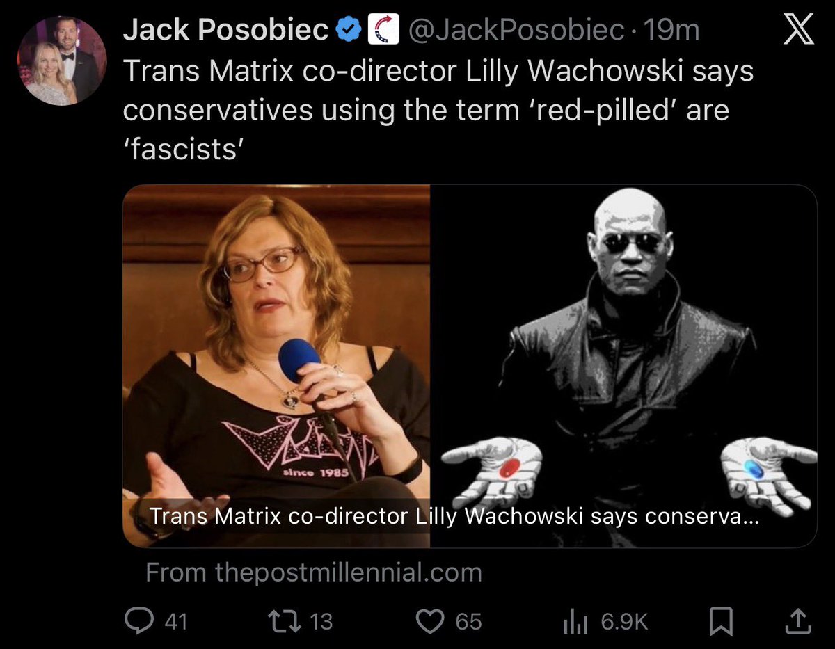 Never stops being funny that the right is too stupid to realize one of their favorite movies is pro trans allegory