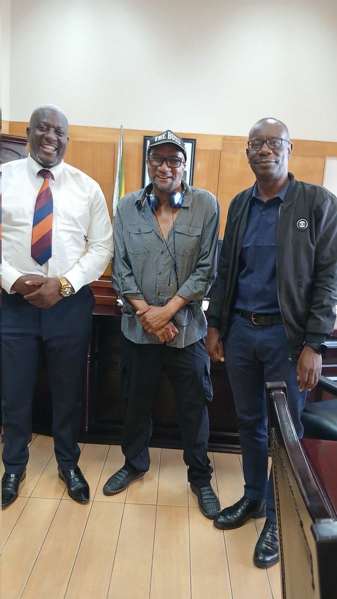 The Boss <a href="/john_microphone/">John On The Microphone</a> #JohnMatinde is in town (Harare) to rock us on <a href="/classic263/">Classic263</a> Sounds On Saturday. He paid a courtesy call to ZBC CEO <a href="/sugarchagonda/">sugar chagonda</a> <a href="/GITARADIO/">George Munetsi (GITA)</a> <a href="/KingJayZim/">King Jay🇿🇼</a> <a href="/ZBCNewsonline/">ZBC News Online</a> <a href="/ZBCZW/">ZBC Official</a> <a href="/nationalfmzim/">nationalfmzim</a> <a href="/powerfmzimbabwe/">powerfmzimbabwe</a>