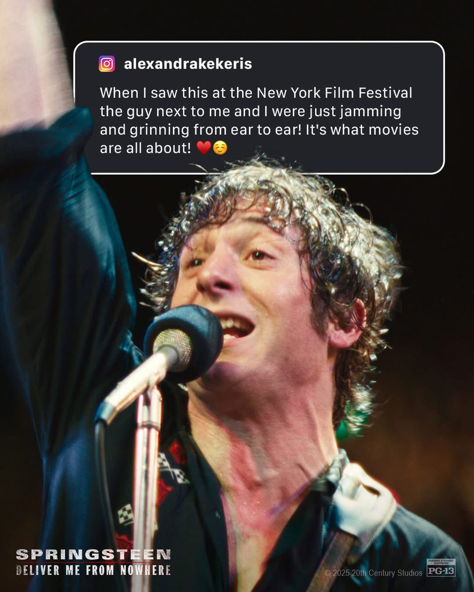 GSCinemas's tweet image. See the movie that has fans in their feels 🥹

Get tickets now and experience #SPRINGSTEEN: DELIVER ME FROM NOWHERE in #GSCInternationalScreens starting 4 Dec! 🎤🎬

#GSCIntlScreens #DeliverMeFromNowhere #SearchlightPictures #SpringsteenDeliverMeFromNowhere #JeremyAllenWhite