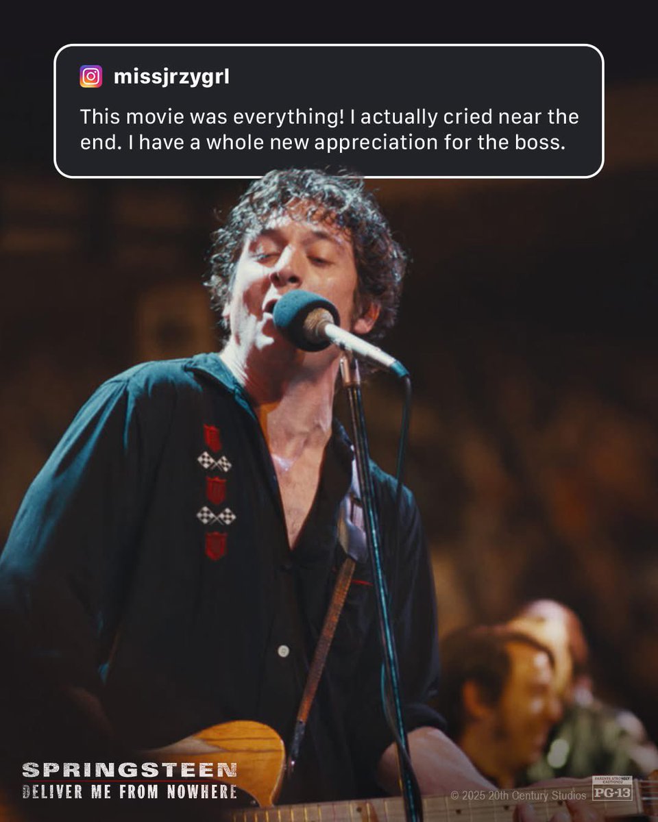 GSCinemas's tweet image. See the movie that has fans in their feels 🥹

Get tickets now and experience #SPRINGSTEEN: DELIVER ME FROM NOWHERE in #GSCInternationalScreens starting 4 Dec! 🎤🎬

#GSCIntlScreens #DeliverMeFromNowhere #SearchlightPictures #SpringsteenDeliverMeFromNowhere #JeremyAllenWhite