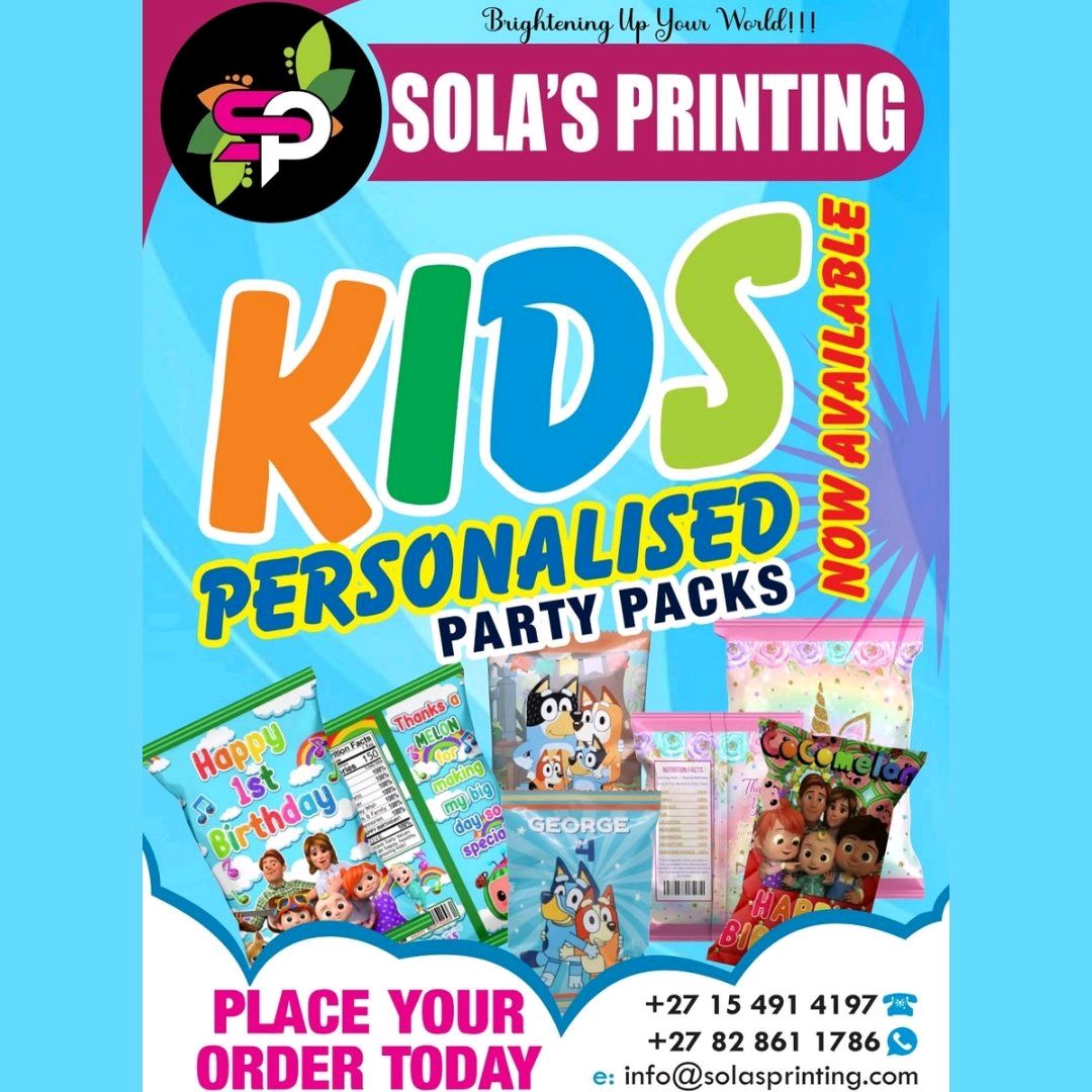 Pages_Potties's tweet image. Looking to make your little one’s party special? 🎉 Sola’s Printing has got you covered with personalized party packs that add a unique touch to any celebration. 🛍️ Order yours today! How do you make your kids’ events memorable? #PartyMagic #PersonalizedGifts #KidsJoy