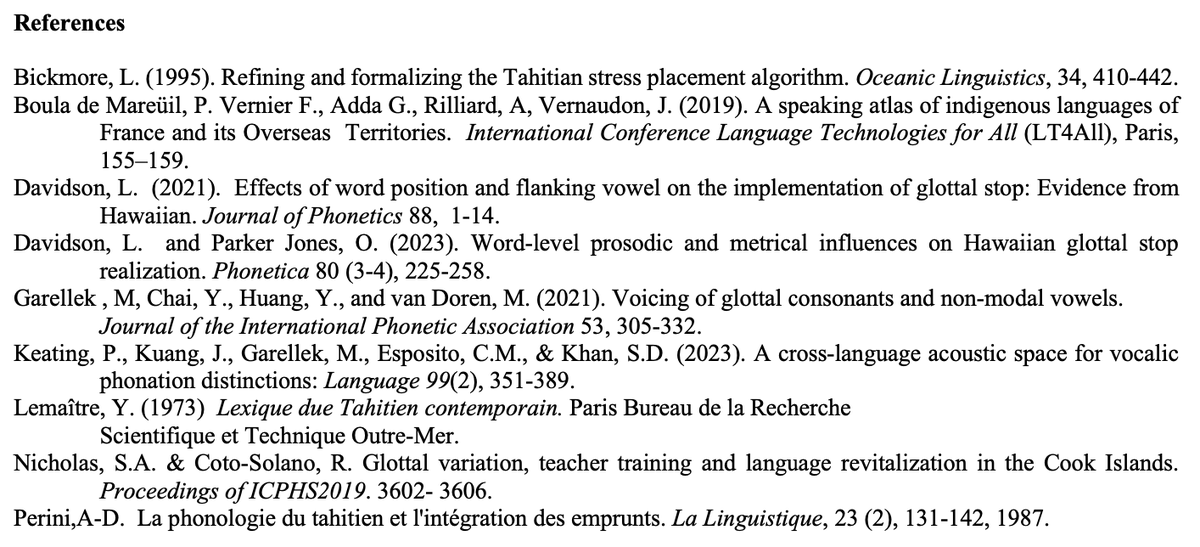“Glottal stop variation and vowel glottalization in Tahitian” by Janet Fletcher and Adele Gregory at the annual conference of the Australian Linguistic Society, Griffith University, Dec. 2–5, ’25 als.asn.au/Conference/202…