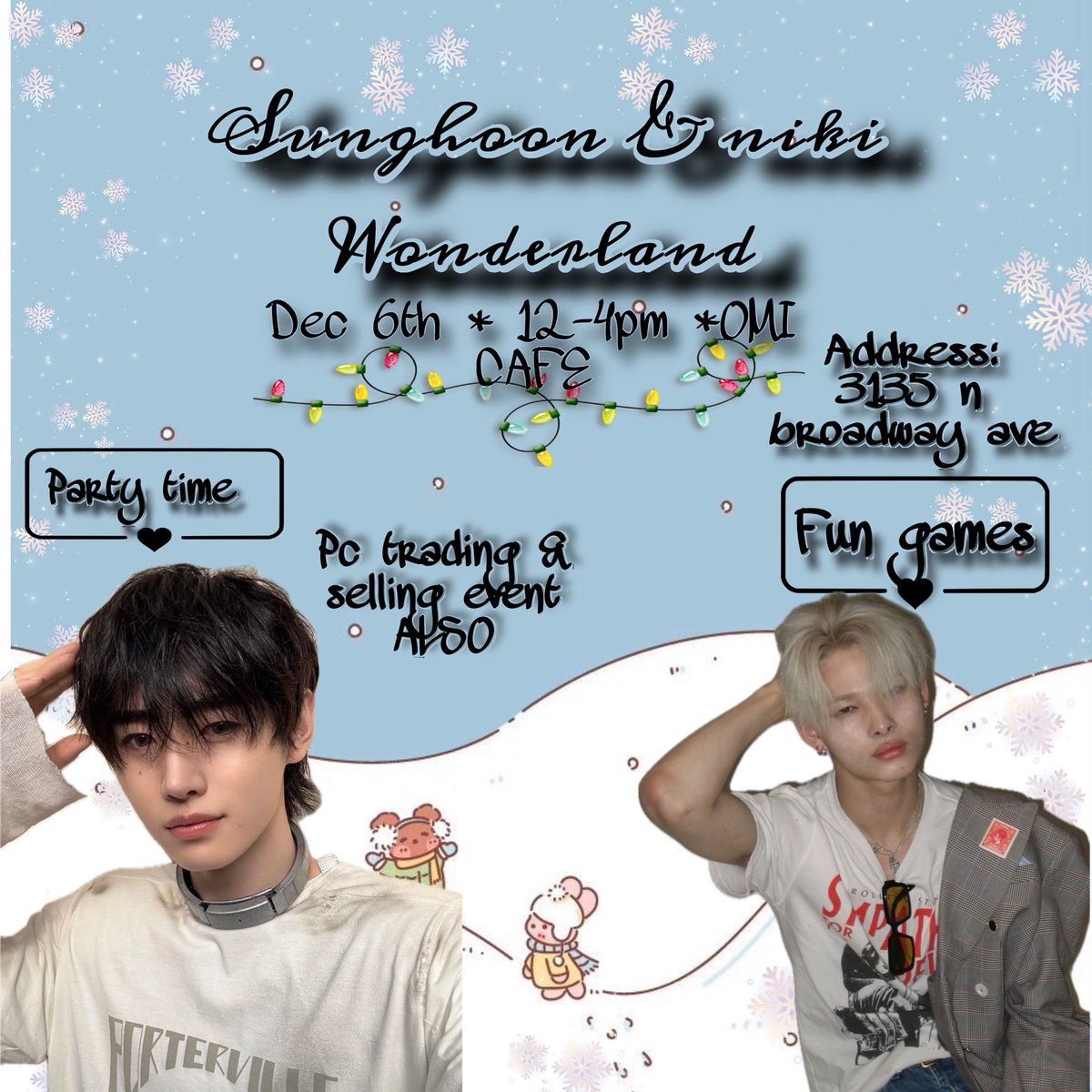Ktea_events's tweet photo. Happening this December 6th 
-all engenes bring your binders and sell or trade them with others🤭
@kpopcupsleeves @Chi_CupSleeve
#kpop #ENHYPEN #chicago #engene https://t.co/zKqV2uPIgg