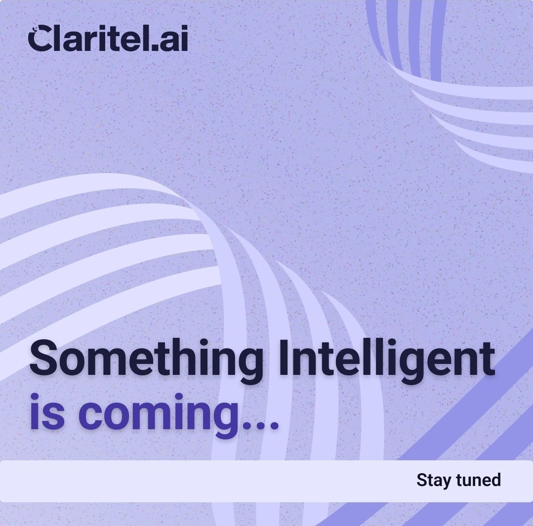ClaritelAi's tweet image. Something intelligent is coming. It doesn’t just answer — it understands. 
A breakthrough in customer support is just around the corner.

 #AIForSupport #FutureOfCX