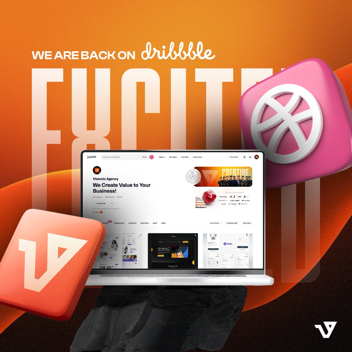 Visionic_agency's tweet image. 𝐖𝐞’𝐫𝐞 𝐁𝐚𝐜𝐤!

Happy to share that Visionic Agency is back on Dribbble. New design posts coming soon.

#Dribbble #UIUX #userexperienc #designagency #Creative #creativespacestartups