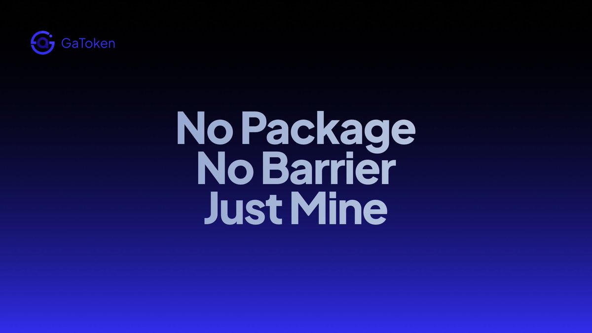 GaTokenOfficial's tweet photo. Don’t forget FREE mining for $GAT is LIVE

No package, no barrier

Just tap in and earn 0.09 $GAT/day ⛏️

Rewards shrink as users grow, so early miners win the most.

#GAT #GAToken https://t.co/7DZgObcxkI