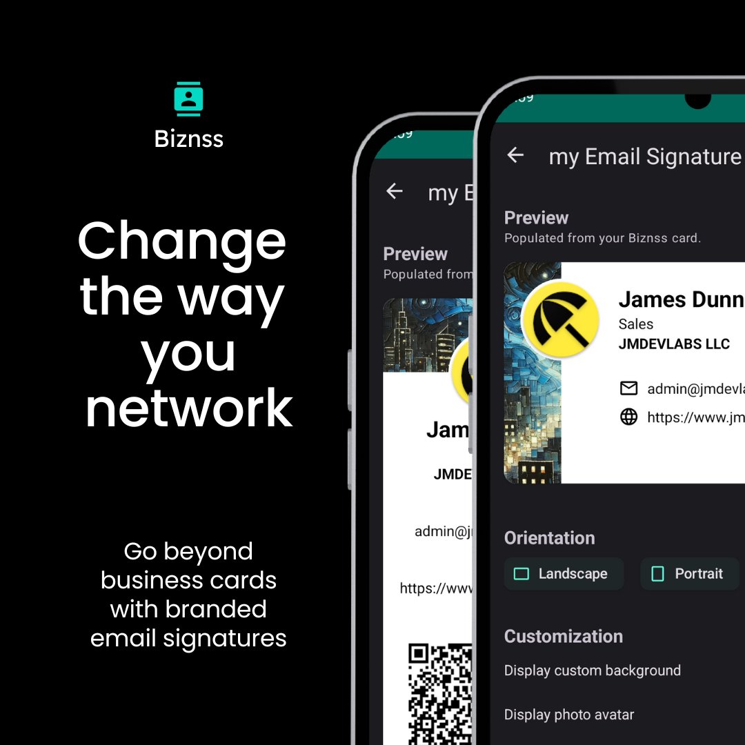jmdevlabs's tweet image. Level up your networking game with Biznss. biznss.app #Business #Entrepreneur #Professional #Networking #Brand #Marketing #Technology #Contacts