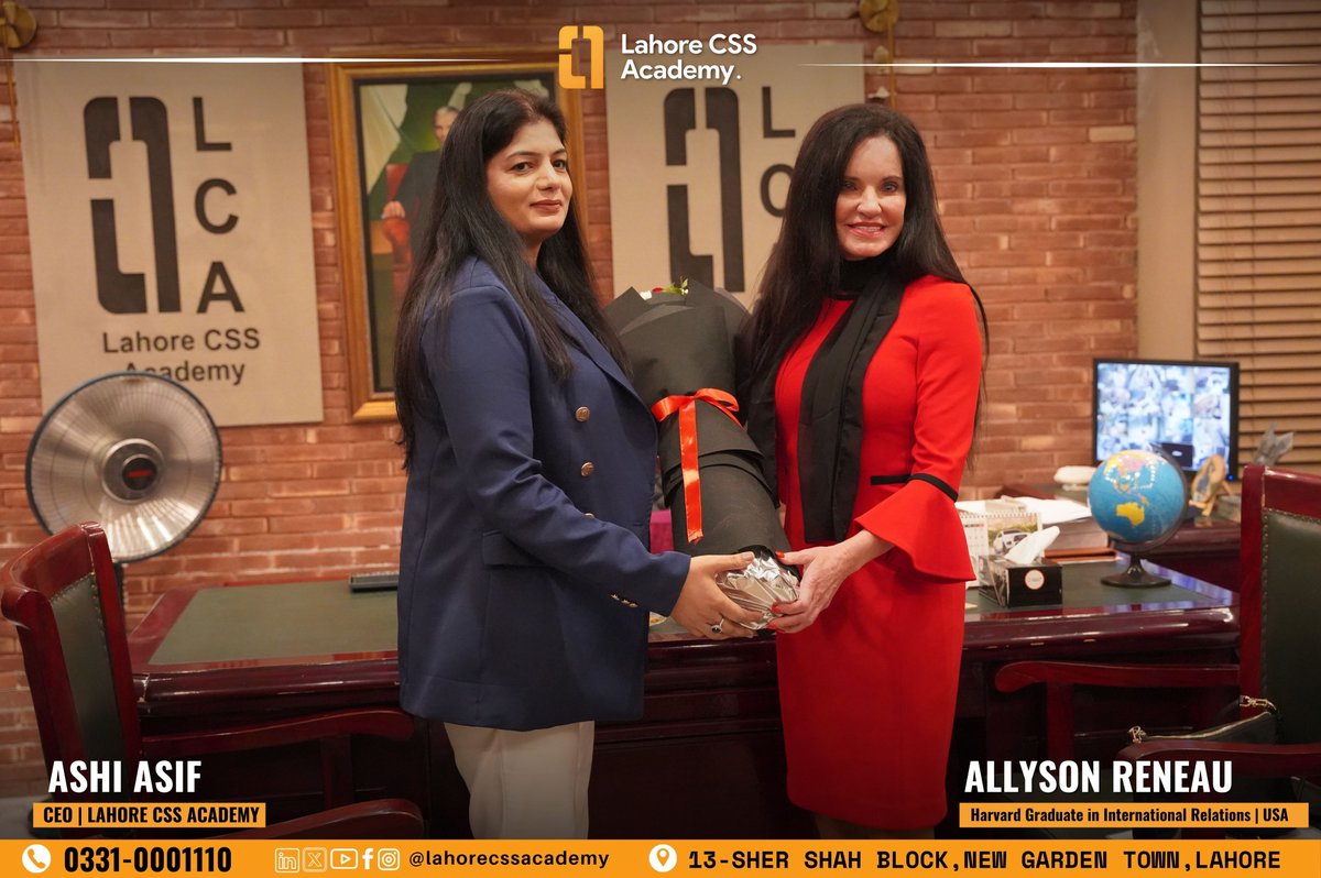 lahore_css's tweet image. 𝗔𝗹𝗹𝘆𝘀𝗼𝗻 𝗥𝗲𝗻𝗲𝗮𝘂, Harvard Graduate in International Relations,  at 𝗟𝗮𝗵𝗼𝗿𝗲 𝗖𝗦𝗦 𝗔𝗰𝗮𝗱𝗲𝗺𝘆 

📞 Contact: 0331 0001110
📍 Venue: 13-Sher Shah Block, New Garden Town, Barkat Market, Lahore

#CSS2025 #PMS2025 #MockInterview #LahoreCSSAcademy #WeGoAchieving…