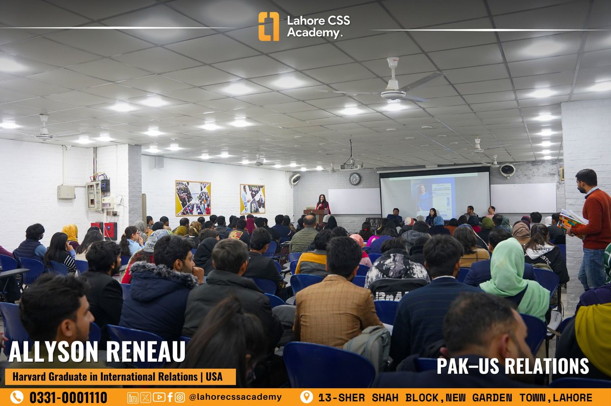 lahore_css's tweet image. 𝗔𝗹𝗹𝘆𝘀𝗼𝗻 𝗥𝗲𝗻𝗲𝗮𝘂, Harvard Graduate in International Relations,  at 𝗟𝗮𝗵𝗼𝗿𝗲 𝗖𝗦𝗦 𝗔𝗰𝗮𝗱𝗲𝗺𝘆 

📞 Contact: 0331 0001110
📍 Venue: 13-Sher Shah Block, New Garden Town, Barkat Market, Lahore

#CSS2025 #PMS2025 #MockInterview #LahoreCSSAcademy #WeGoAchieving…