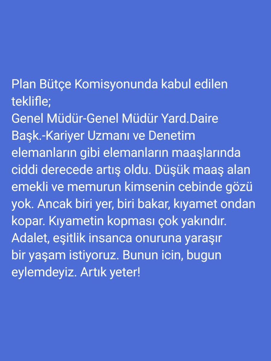 Gerçek Adaleti İstiyoruz!
Adaletin buysa dünya, bu dünyada yaşamayı ret ediyoruz...
#Emekli 
#Memur
#emeklidesabırçatladı 
#MemurGeçinemiyor 
#MemurEmeklisineAdelet 
#memuraİkramiyetediyeSart