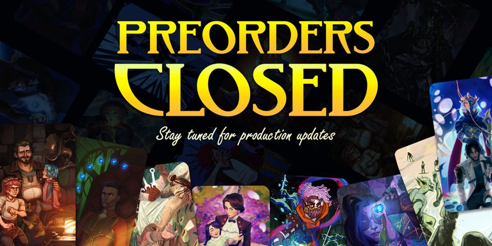arcanetarotdeck's tweet photo. 🌙DIVINATION &amp; DEVASTATION: PREORDERS CLOSED ☀️

Thank you for all the love that you have shown towards this project! Keep an eye on our social media for production updates—coming up soon💛 https://t.co/kfXSaTCXH0