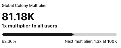 EJseong95's tweet image. 현재 @Kindred_AI Sato 세일 현황
현재 총 판매량 : 80,000개 = $55만불 = 약 8.3억
콜로니 멀티플라이어 100K 돌파시, 1.3x 적용

그렇다면 Hero Sato WL가 걸려있는 기준 현황은?

Hero Sato WL 10개 → 최소 1280개 (약 $8832)
Hero Sato WL 6개 → 최소 510개 (약 $3520)
Hero Sato WL 4개 → 최소…