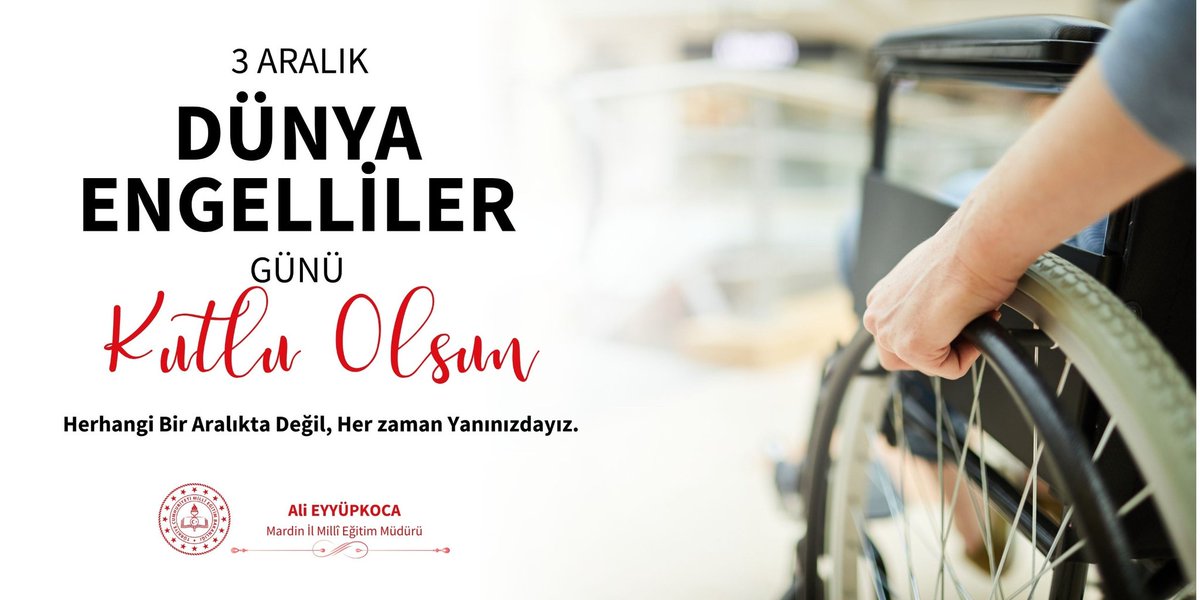 3 Aralık Dünya Engelliler Günü’nde; eşitlik, erişilebilirlik ve kapsayıcılık için birlikte çalışmaya devam ediyoruz. Tüm bireylerin hayatın her alanına tam ve özgürce katılabildiği bir dünya için buradayız. Bu anlamda atılan her adımı kıymetli buluyor; tüm engelli bireylerimizin