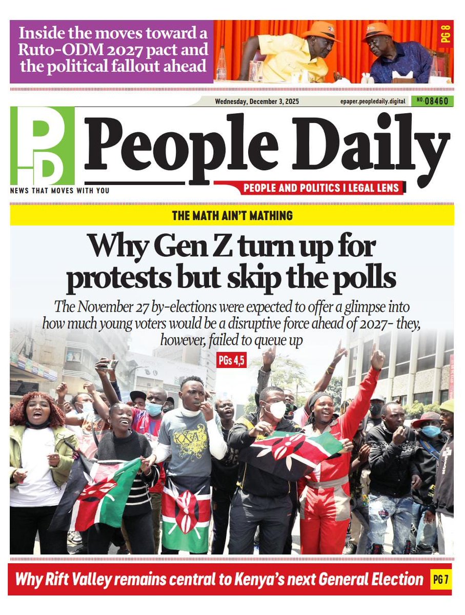 nyanducha's tweet photo. Today's newspaper headlines.

Wednesday, 3rd January 2025.

Contact #Victorock #Kenya on 0706357055 or info@victorockkenya.com for #Ubibot soil, temperature &amp; humidity IoT #sensors, #Sophos firewalls, #CiscoMeraki firewalls &amp; switches.

#ePaper #Gazeti #Khalwale #SHA #CCTV #Afya https://t.co/047N7bn098