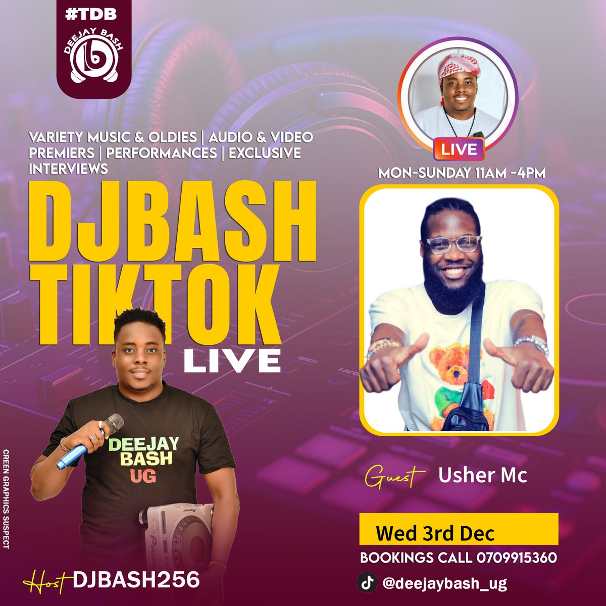 deejaybash_ug's tweet image. Follow us on Tiktok for daily lives