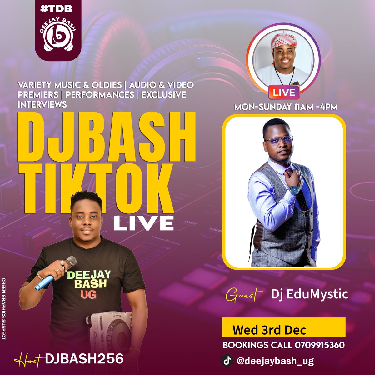 deejaybash_ug's tweet image. Follow us on Tiktok for daily lives