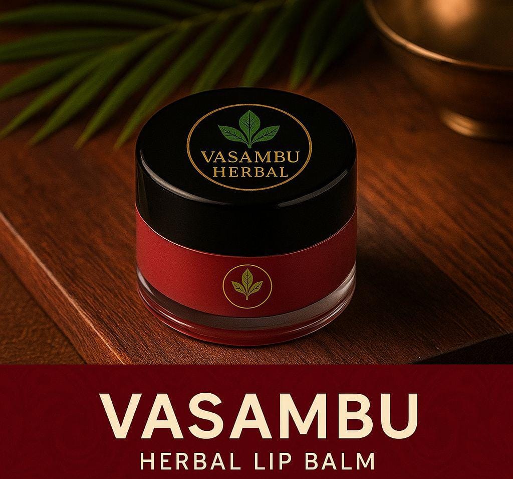 Introducing our newest creation — Vasambu Herbal Lip Balm ✨
Made with pure herbs, natural oils, and a gentle tint for soft, nourished, healthy lips.
Chemical-free • Safe for all ages • Daily-use friendly 🌿💄

📞 Contact: +91 99723 09120