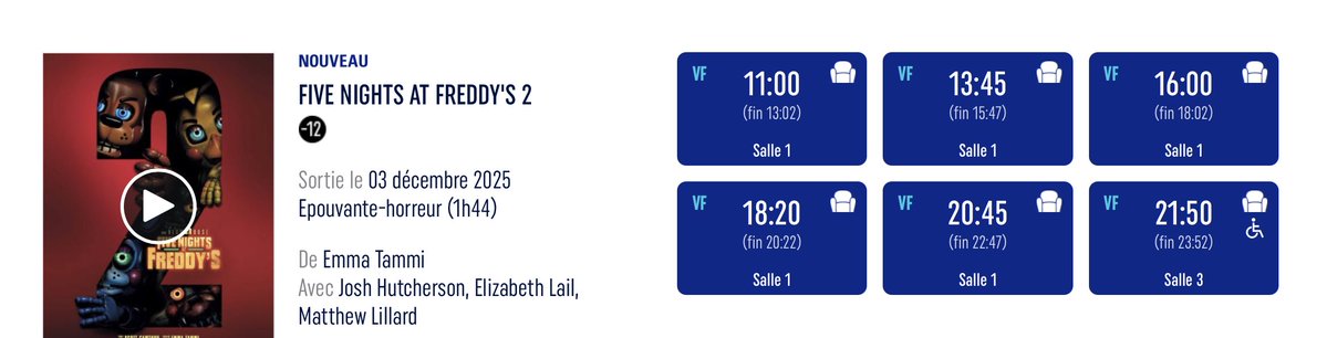 ca en devient ridicule ça… <a href="/UGCcinemas/">UGC</a> Noisy Le Grand ! PAs une seule VO !!  <a href="/UniversalFR/">Universal Pictures</a>