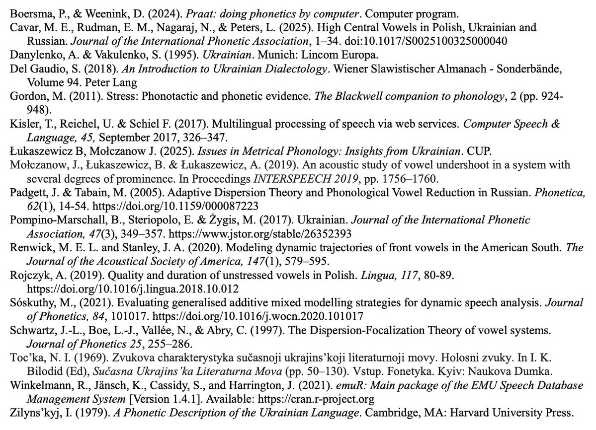 “An acoustic study of Ukrainian vowels: spectral and durational vowel reduction” by Olga Maxwell, Marija Tabain and Adele Gregory at the annual conference of the Australian Linguistic Society, Griffith University, Dec. 2–5, ’25 als.asn.au/Conference/202…