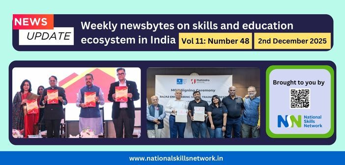 NSN_India's tweet image. From Skill India Centres and WorldSkills Asia to major AI, manufacturing, and logistics skilling partnerships, this week NSN Newsbytes brings key updates you shouldn’t miss - nationalskillsnetwork.in/weekly-newsbyt…

#SkillDevelopment #SkillIndia #FutureSkills #CSR #Manufacturing #Education