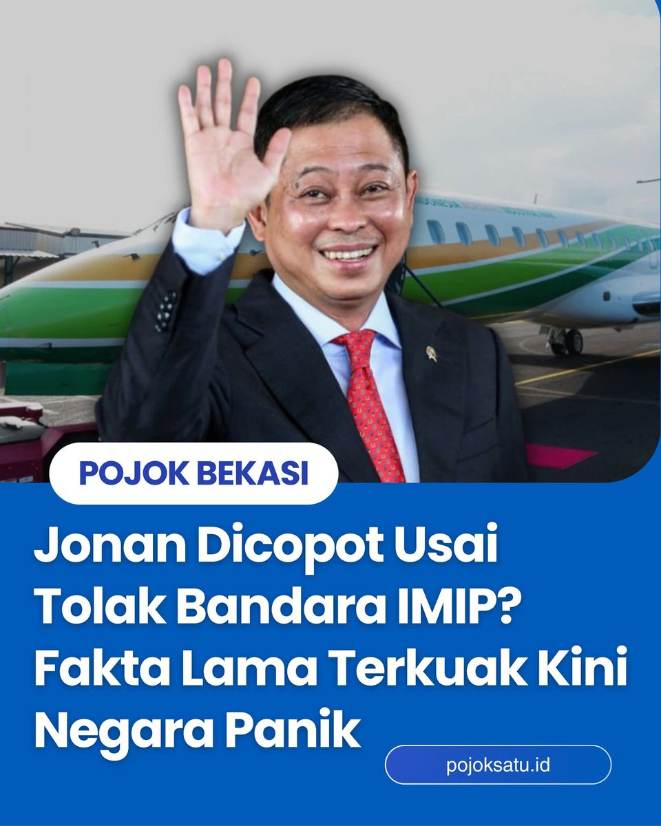 secr3thm4nz56's tweet photo. FAKTA LAMA TERKUAK, KINI NEGARA PANIK...

SEJAK LAMA JONAN TOLAK BANDARA IMIP, KARENA DAPAT MENGGOYAHKAN KEDAULATAN NEGARA....‼️

#JokowiLuhutBajingan 
#JokowiLuhutBajingan 
🆘🆗 https://t.co/U8VGyPUiYn