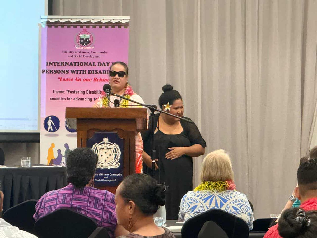 MWCSD opened Samoa’s two-day commemoration of the International Day of Persons with Disabilities.

UN RC a.i. Umar Alam highlighted that persons with disabilities are driving innovation, shaping policy, and advocating for justice—yet many remain excluded from decision-making.