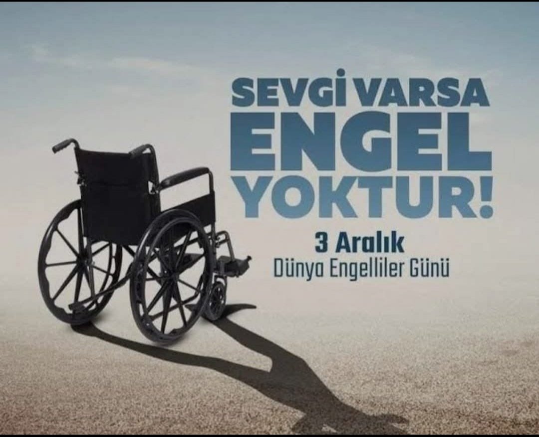 Engelli  olmak seçim değil,
kaderdir.
İnsanın yüreği engelli olmasın.
Zira bizi insan yapan şey;
kolumuz, bacağınız değil,
yüreğimizdir..!!!

#3AralıkDünyaEngellilerGünü