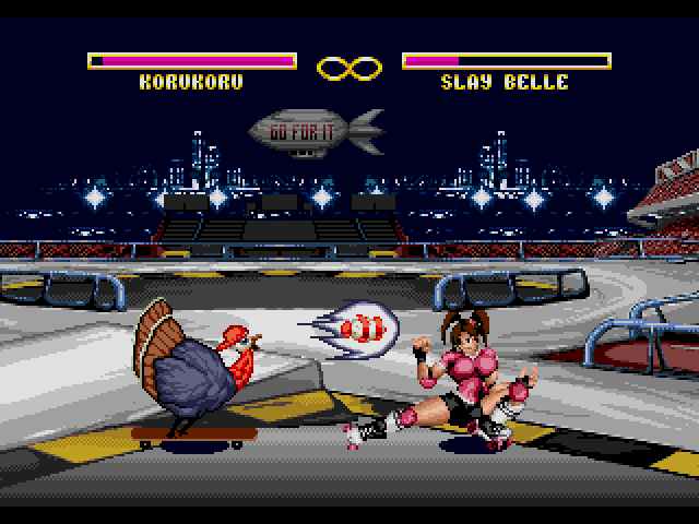 We wish everyone were enjoying our new Sega Genesis / Mega Drive game GO FOR IT! But it has a non-critical glitch that we can't fix.

...so we're rebuilding it with a different engine.

Thanks for your support. Please enjoy a skateboarding turkey shooting a fireball. News soon!