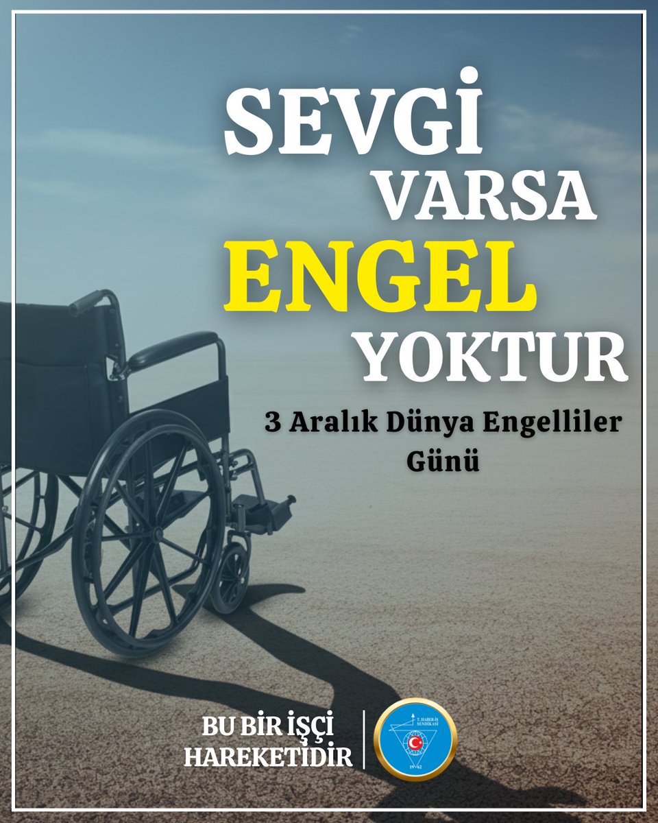 TurkiyeHaberis's tweet photo. Toplumsal sorumluluğumuz; engelli bireylerin ekonomik, sosyal ve kültürel yaşama tam katılımını sağlayacak imkânları oluşturmak ve erişilebilirliği hayatın doğal bir standardı hâline getirmektir.
 
3 Aralık Dünya #EngellilerGünü https://t.co/OCiDHioEL4